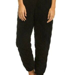 Aviator Nation Black Sweatpants - Pink, Purple, and Blue Stripes